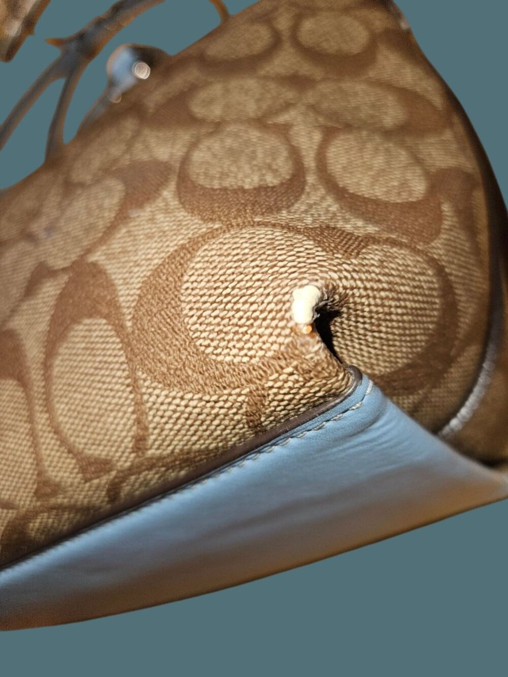 Coach Mini Emma Monogram Signature Canvas Top Handle Satchel Crossbody Bag - Picture 10 of 16